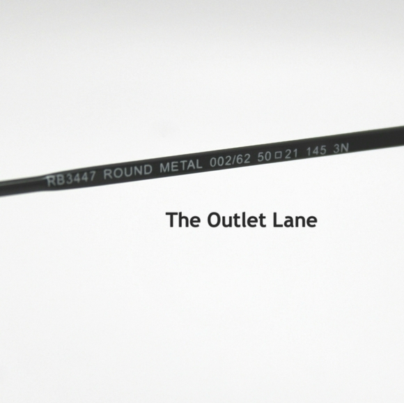 Model Display RayBan Round Metal All Black RB3447 - Picture 9 of 16